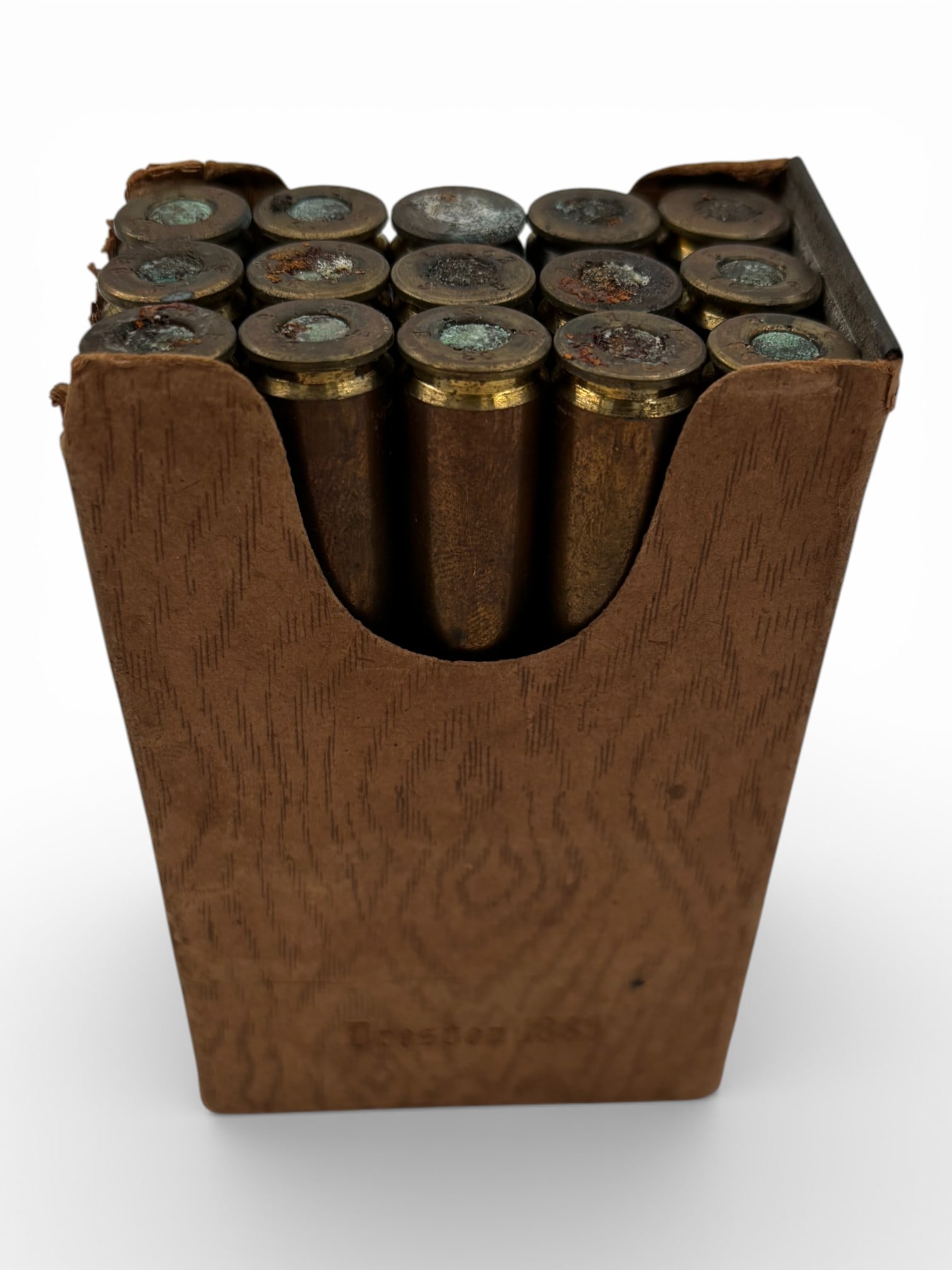15rds. of 7.92x57 (8mm MAUSER) GEW 88 Collectible Ammunition on Clips: Some corrosion present
