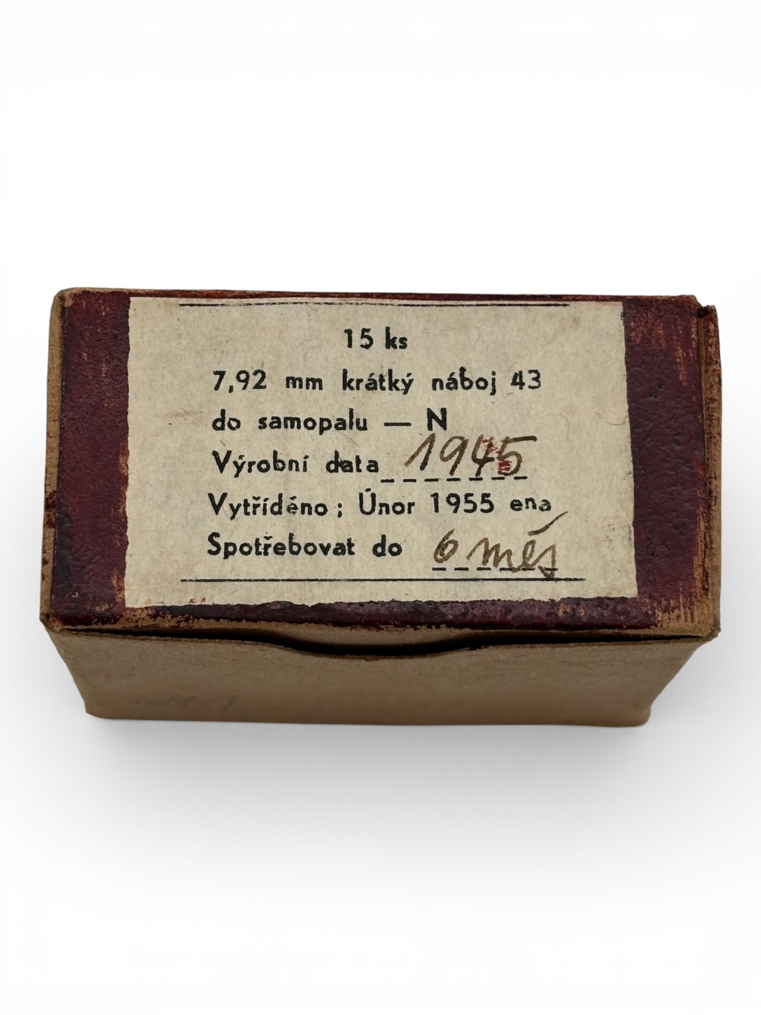 RARE Collectible 15rd. Box of German WWII MP44 7.92x33mm KURZ Ammunition (1 of 4)
