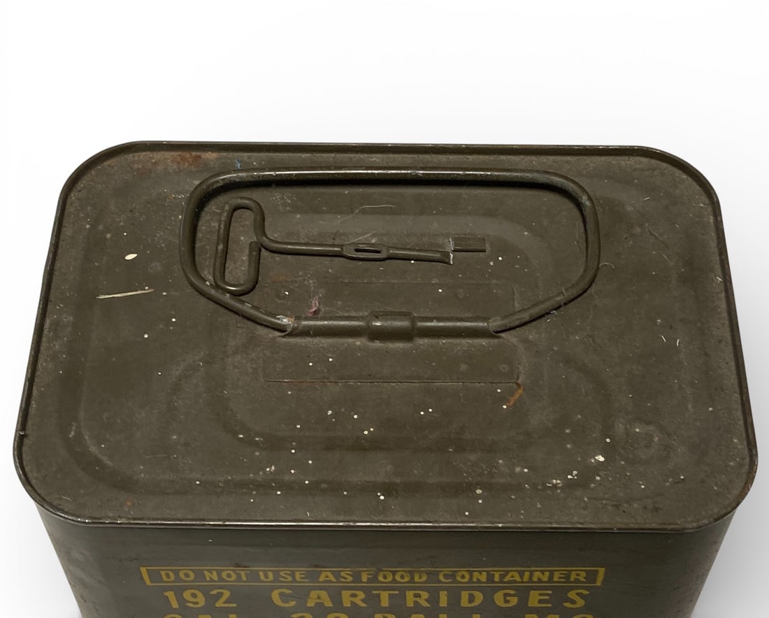 Sealed 192rds. of .30 BALL M2 (.30-06 SPRG.) Ammunition on 8rd. Enbloc Clips in Bandoleers in Can - 2