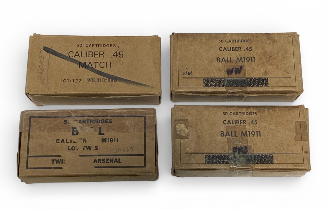 190rds. of .45 ACP Milsurp Ammunition : See photos 