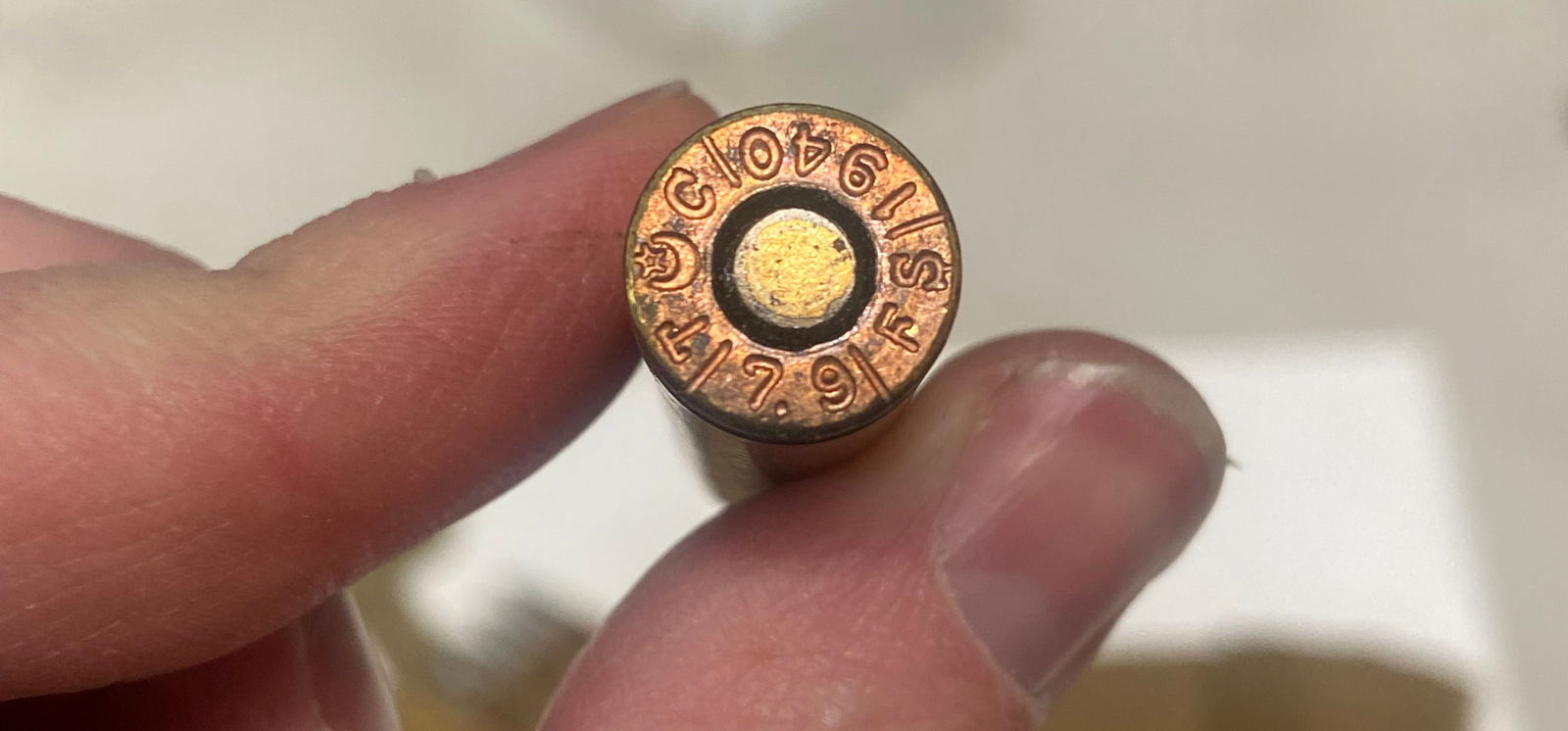 70rds. of WWII 1940 Dated 7.9 Mauser Ammunition on Stripper Clips in Bandoleer - 5