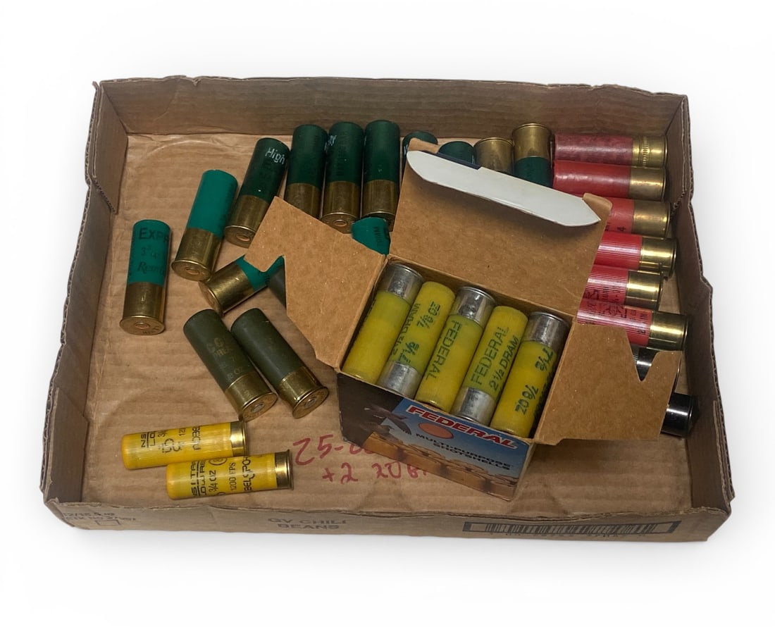 NIB 25rds. of 20 GA. and 23rds. of Loose Factory 12 GA. and Shotgun Ammunition  - 2