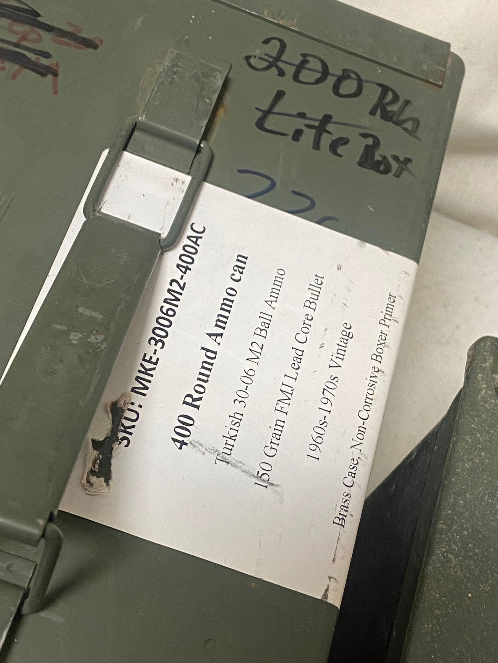 NOS 400rds. of .30-06 M2 BALL 150gr. MKE Turkish 1960s-70s Dated Factory Ammunition in Ammo Can  - 4