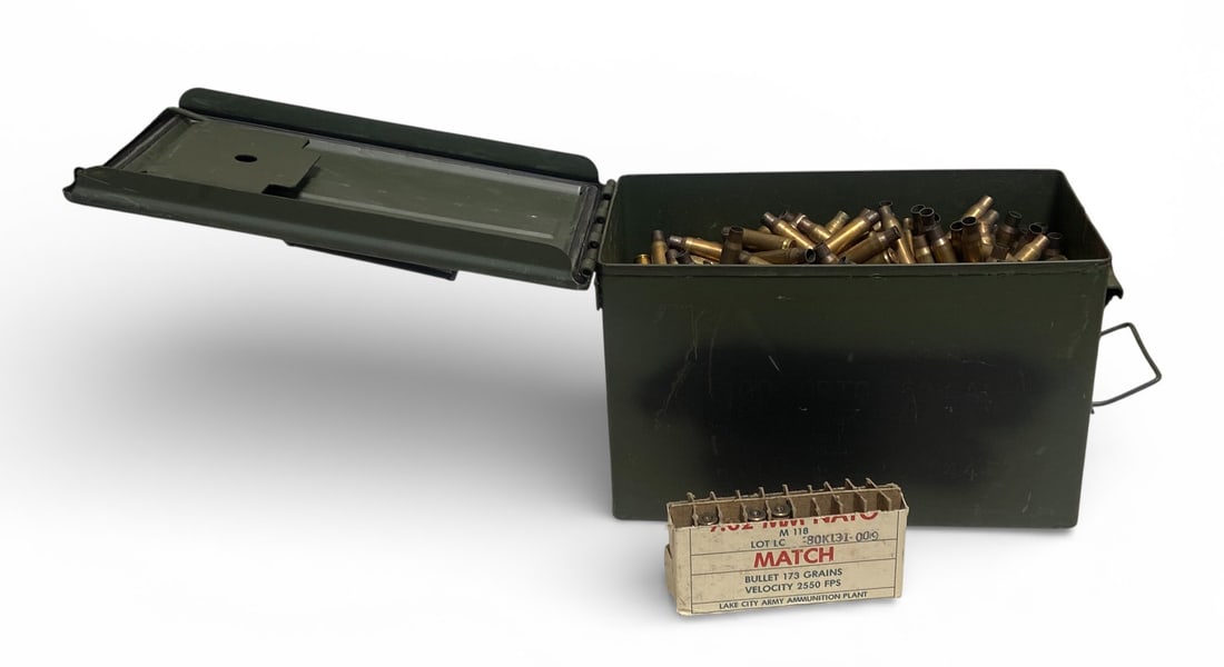 21.9 Lbs. of 7.62mm NATO Fired Brass Shells for Reloading : See photos 