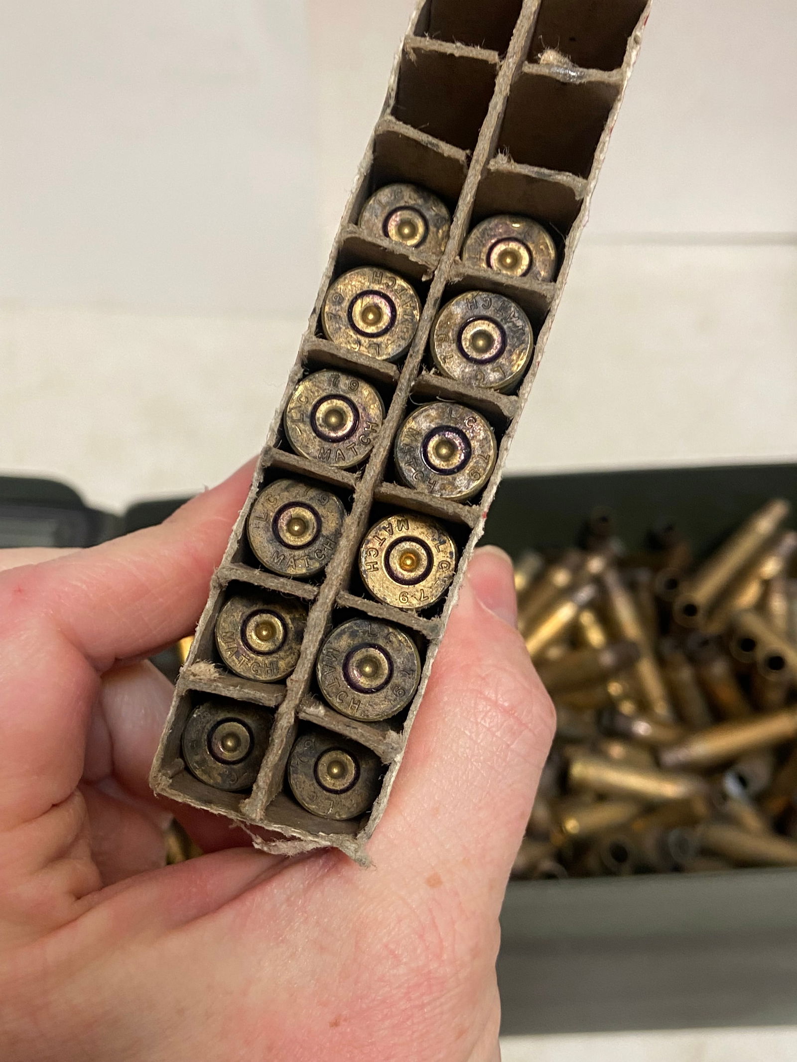 21.9 Lbs. of 7.62mm NATO "NATIONAL MATCH" Fired Brass Shells for Reloading  - 2