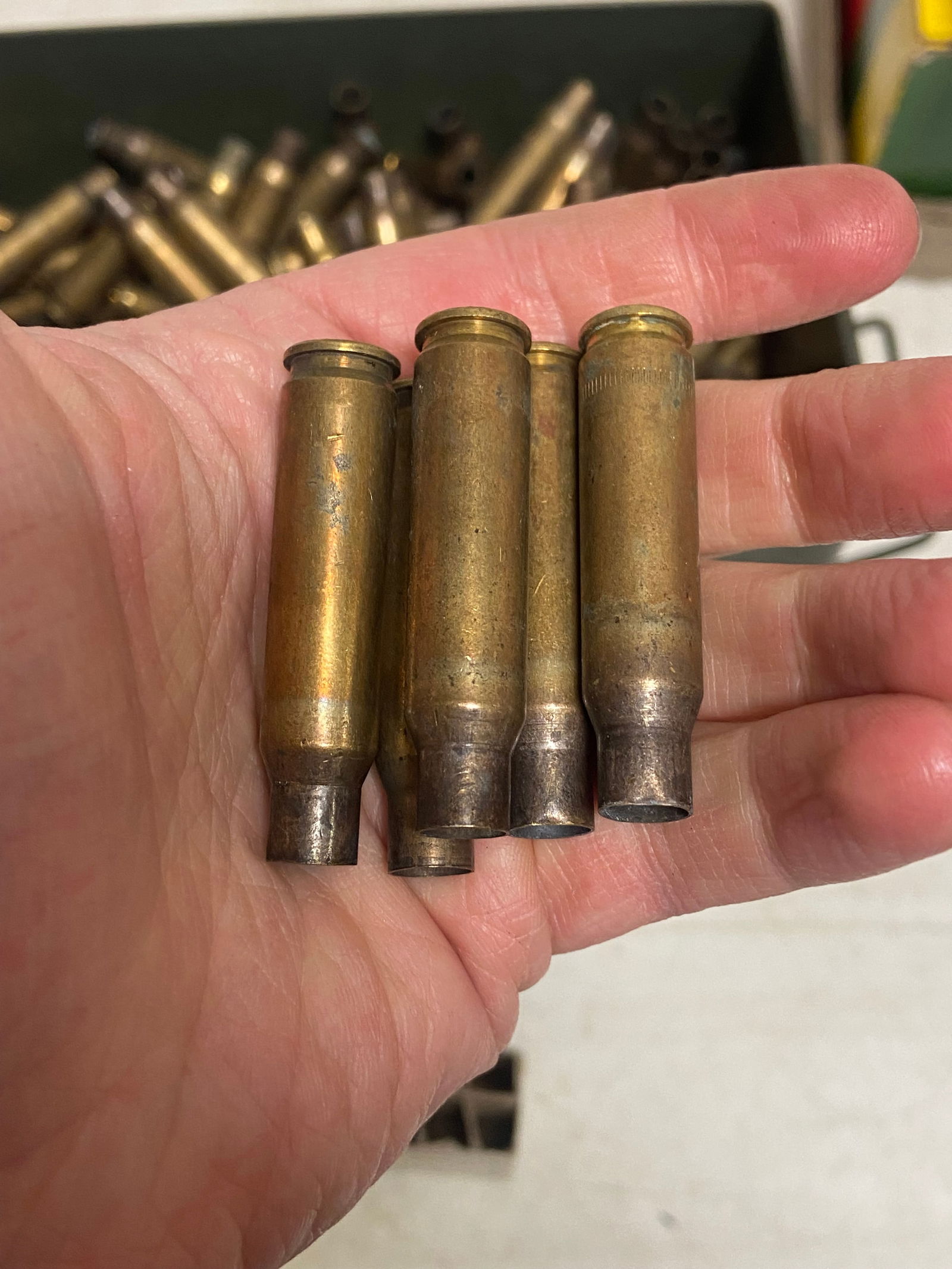 21.9 Lbs. of 7.62mm NATO "NATIONAL MATCH" Fired Brass Shells for Reloading  - 3