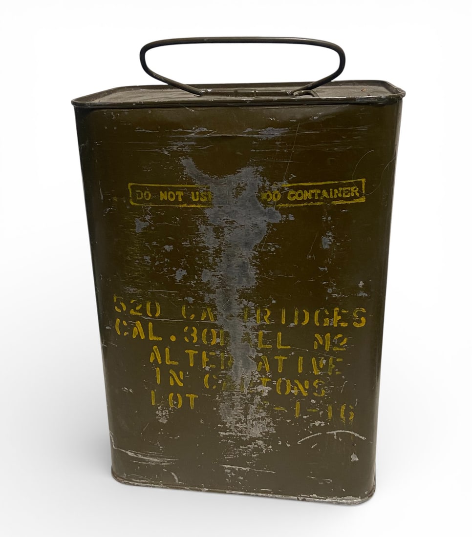 Rare 33 Lbs. (520 Qty.) of .30 CAL. M2 BALL Ammunition in Sealed Spam Can : See photos. Includes one photo of what might be in the can