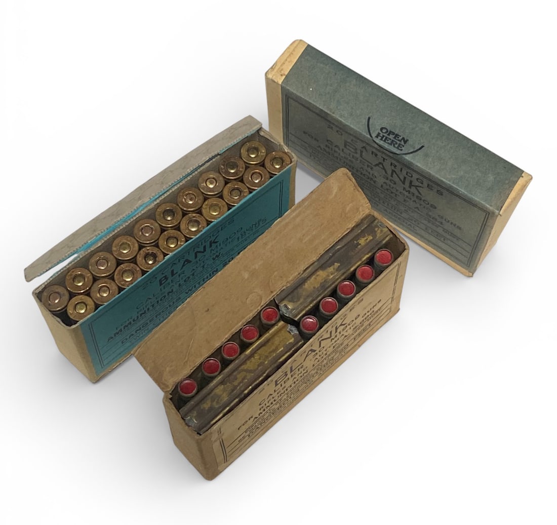 60rds. of .30 CAL. (.30-06 SPRG.) M1909 Factory Blanks in Box  - 2