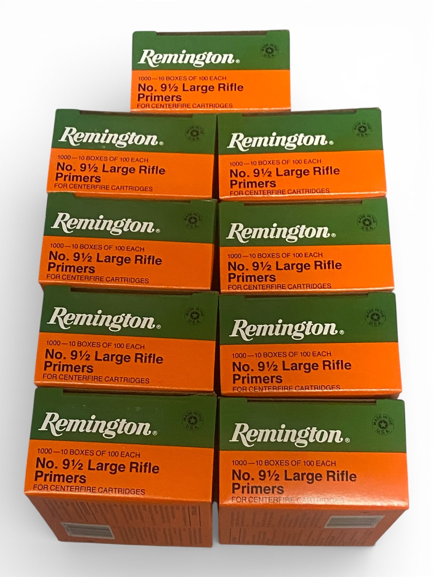 NIB (9000qty) No. 9-1/2 Remington Large Rifle Primers for Reloading: New Sealed Reloading components in excellent condition, have been well stored in climate control. 