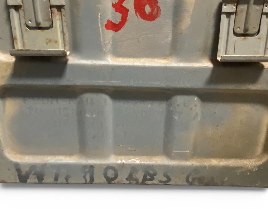 RARE US Navy WWII Large M2 Ball .30-06 Empty Steel Military Ammo Can - 6