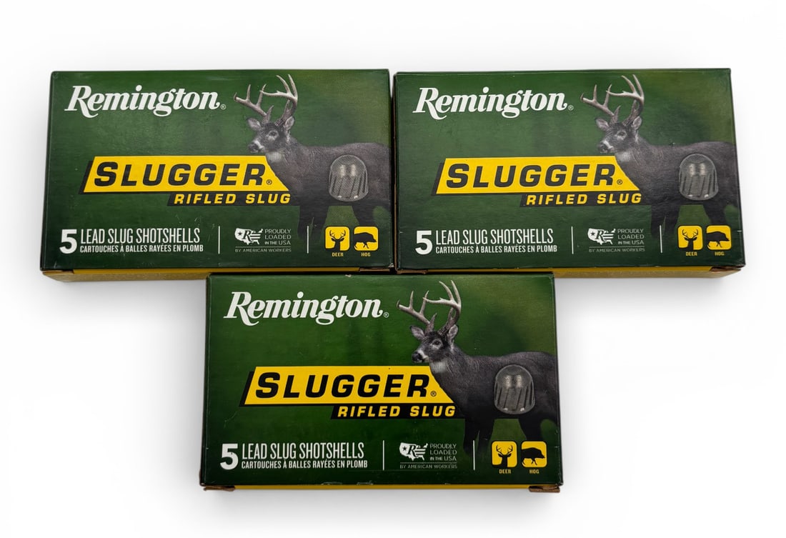 NIB 15rds. of 12 GA. 2-3/4" | 1oz Remington Rifled Slug Ammunition - 2