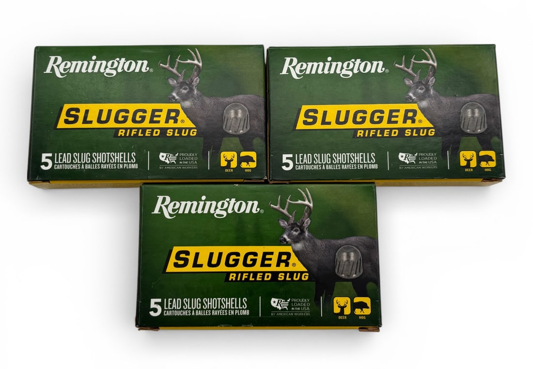 NIB 15rds. of 12 GA. 2-3/4" | 1oz Remington Rifled Slug Ammunition - 2