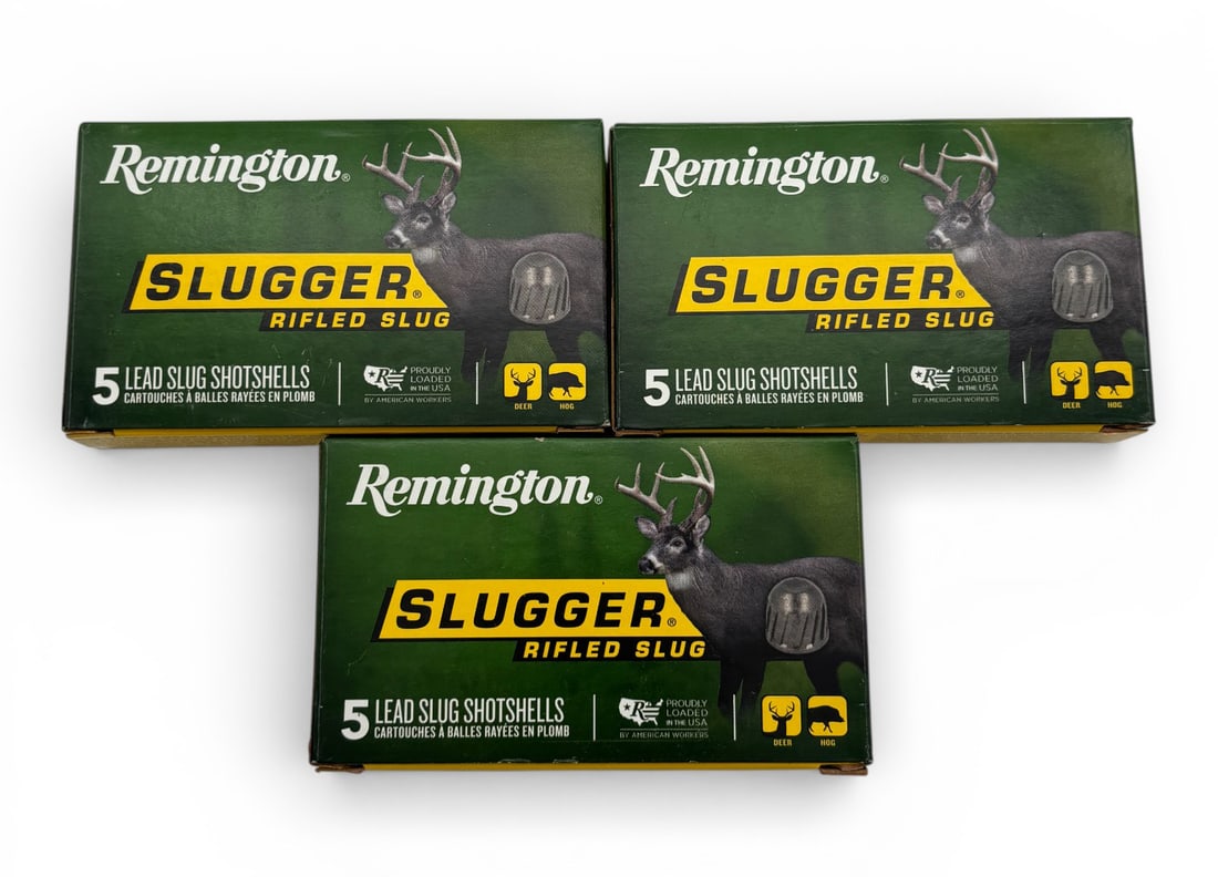 NIB 15rds. of 12 GA. 2-3/4" | 1oz Remington Rifled Slug Ammunition - 2