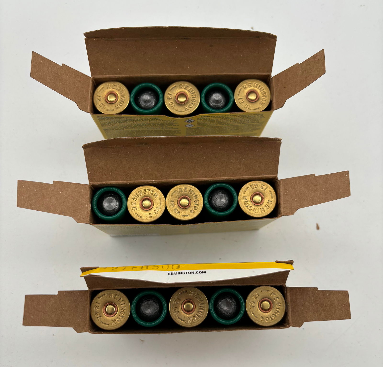 NIB 15rds. of 12 GA. 2-3/4" | 1oz Remington Rifled Slug Ammunition - 3