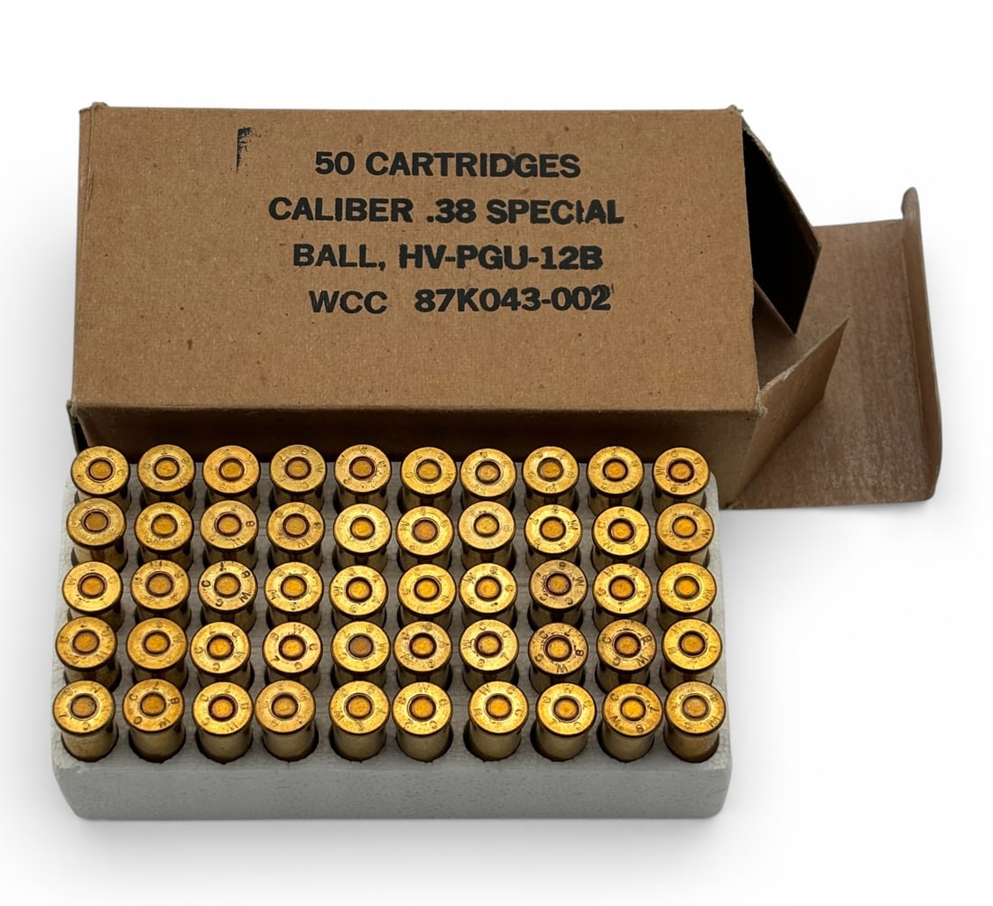 50rds. of .38 SPECIAL BALL Military Surplus WCC Ammunition in Box - 2