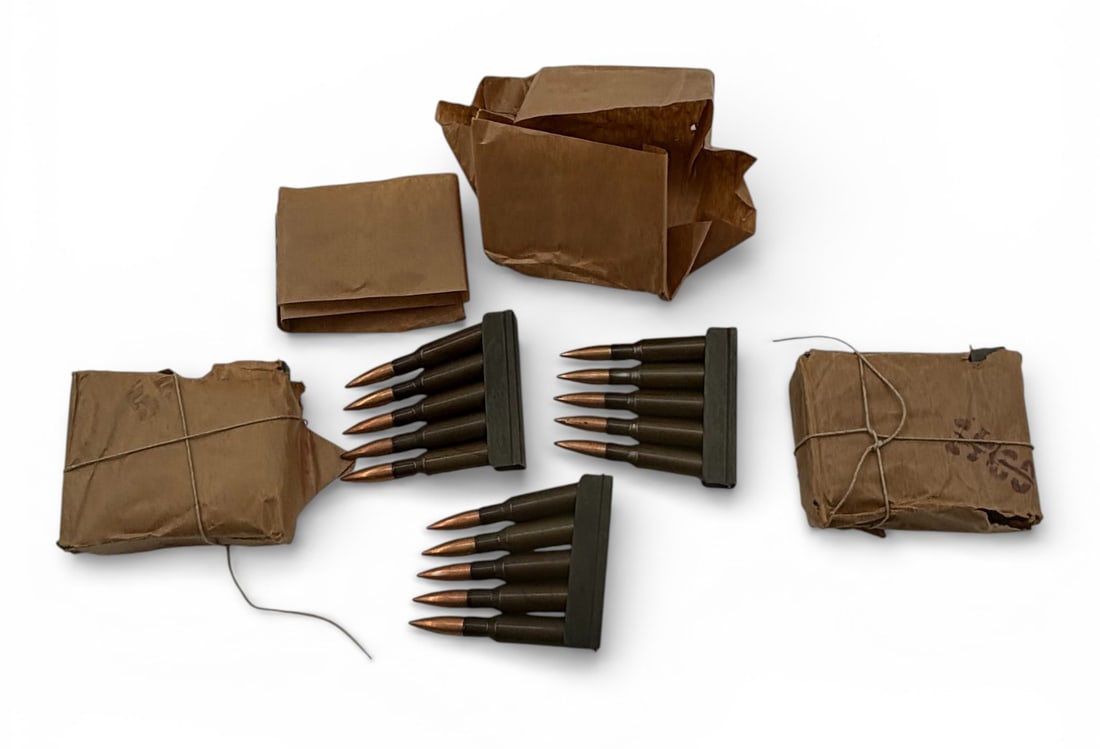 45rds. of 7.62x54r Factory Ammunition on Stripper Clips - 2