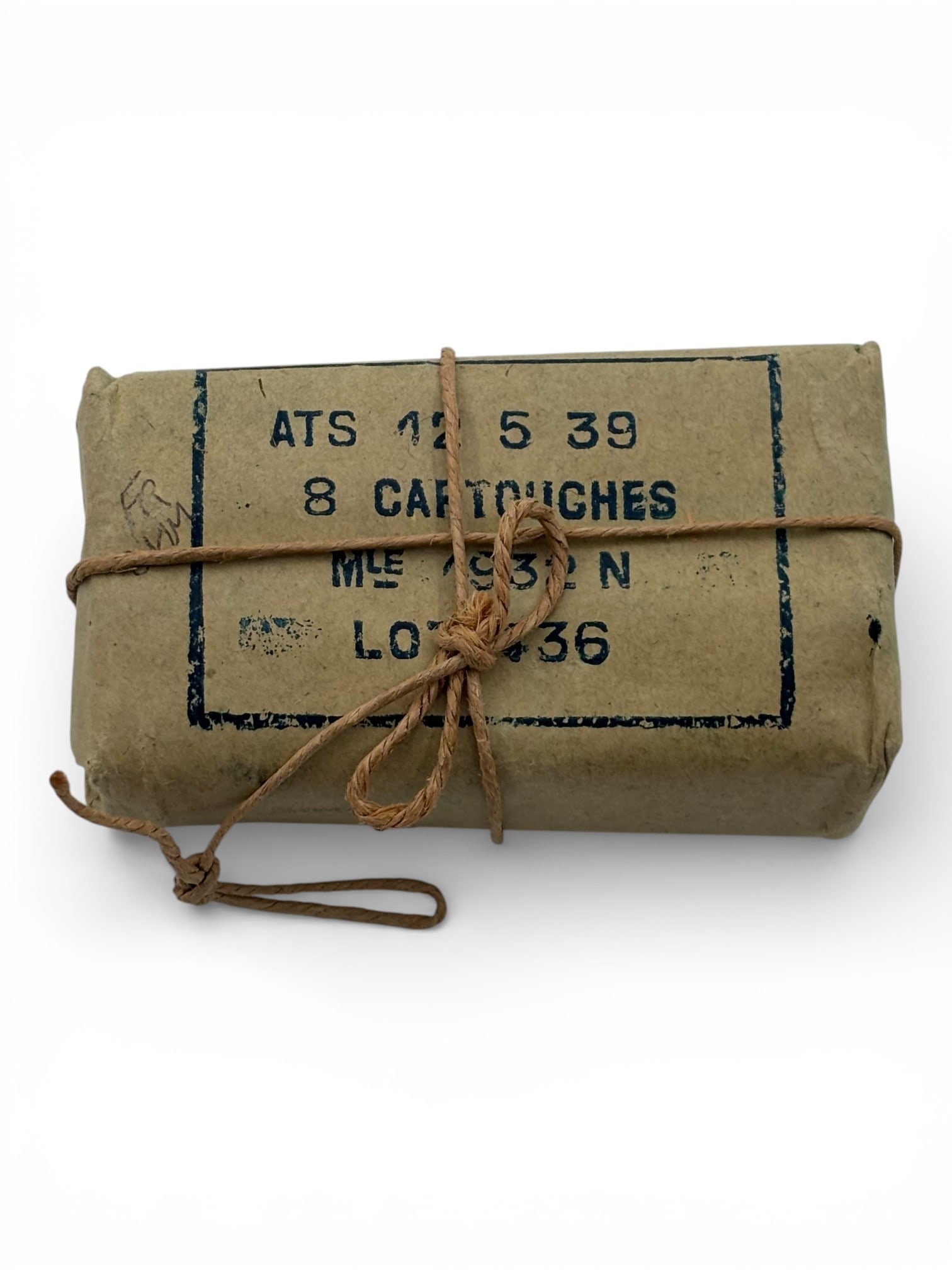 8rds. of French 7.5x54mm 1932 Dated Milsurp Ammunition: See photos