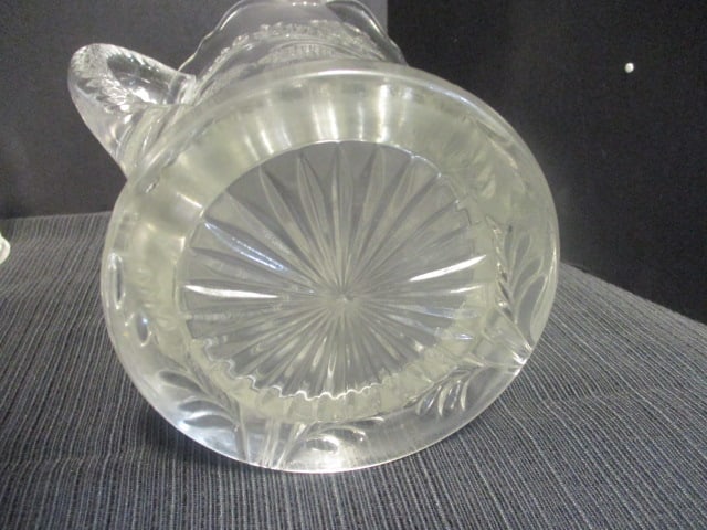 Mosser Glass Inverted Thistle 7" Pitcher Clear Glass & - 7
