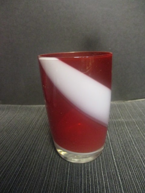 Fukuoka Japan Multi Glass Red & White Design 8" Pitcher & - 2