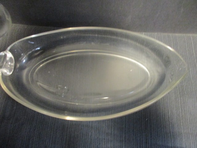 Clear Glass Swan Bowl - 2