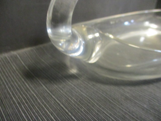 Clear Glass Swan Bowl - 4