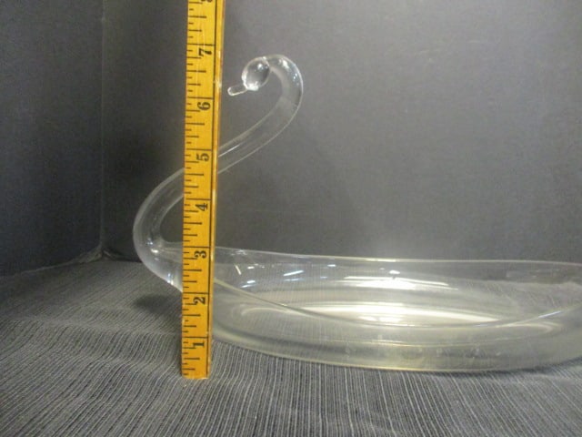 Clear Glass Swan Bowl - 6