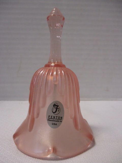 Fenton Art Glass Pink Sunset Stretch Petite Bell: 4 1/4" 