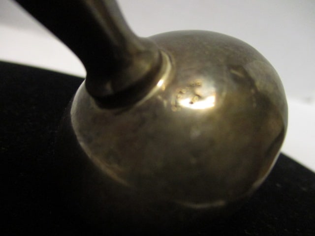 Sterling Weighted 4" Candleholder & Sterling 3 1/2" Baby Rattle - 10