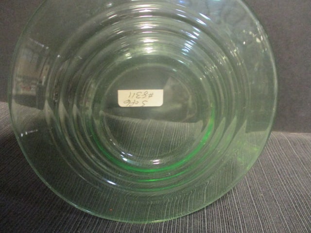 Uranium Glass Saucers (6-6 1/2") & 2 Cups - 4