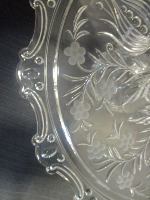 Pressed Glass Pedestal Cake Stand - 4