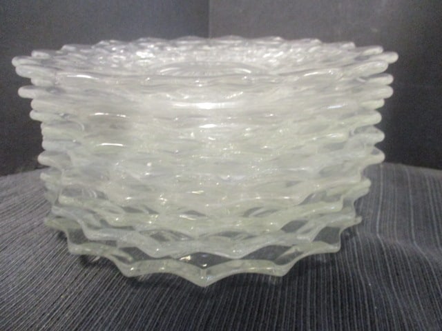 Fostoria American Cube Design Punch Bowl/Stand/12 Cups/ - 5