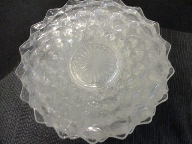 Fostoria American Cube Design Punch Bowl/Stand/12 Cups/ - 6