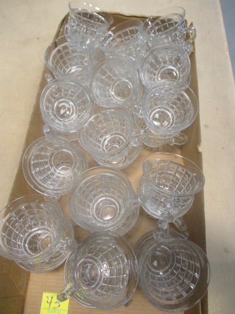 Heisey 'Victorian Pattern' Punch Cups (Lot of 30): . 