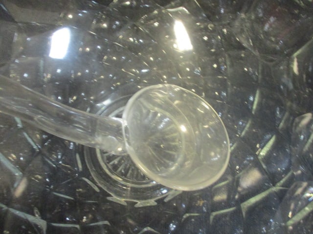 Old Dominion Tulip Pattern Punch Bowl w/Glass Ladle - 2