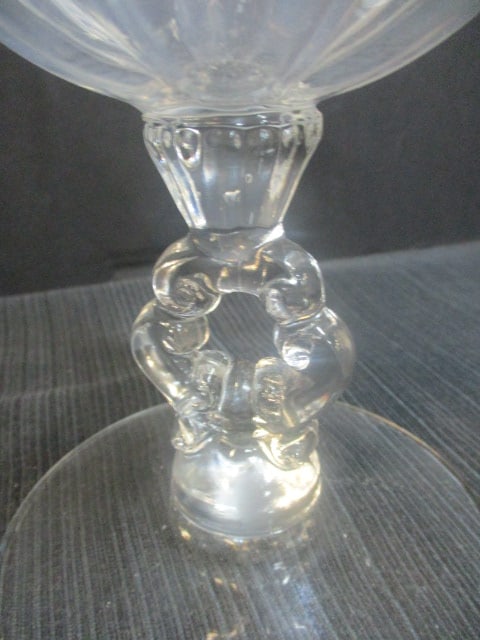 Cambridge Crystal Ivy Ball Vase Melon Shape - 3