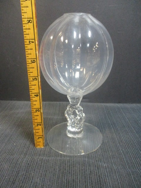 Cambridge Crystal Ivy Ball Vase Melon Shape - 4