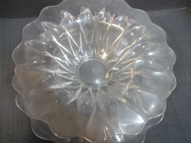 Heisey Glass Petal Bowl & 15" Platter - 2