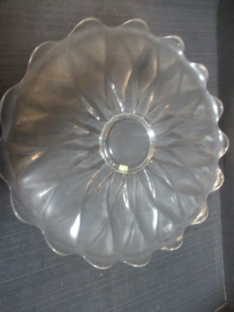 Heisey Glass Petal Bowl & 15" Platter - 3
