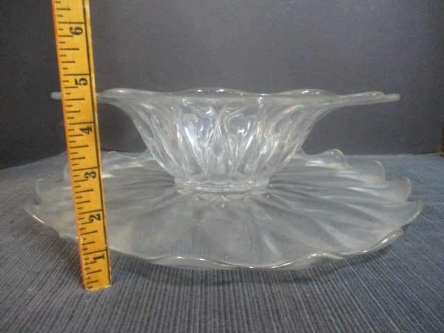 Heisey Glass Petal Bowl & 15" Platter - 5