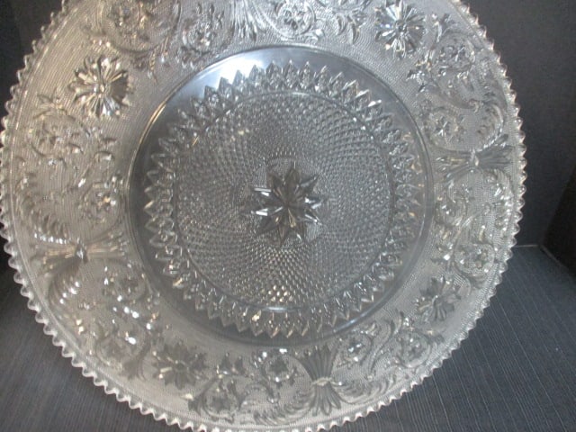 Pressed Glass 'Sandwich Pattern' Platter - 3