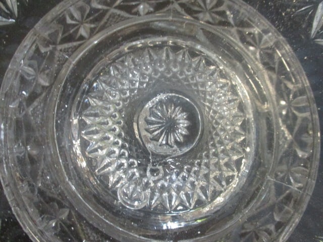 Imperial Glass 'Whirling Star' Punch Bowl/Stand/Ladle - 6