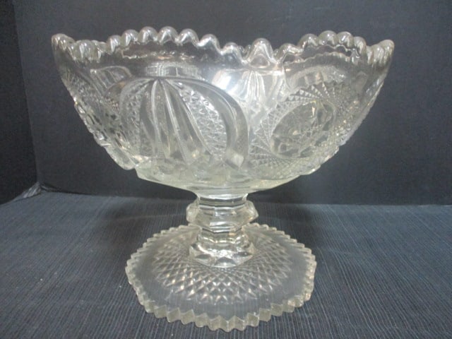 Marjorie Pattern Small Punch Bowl/Compote: 10" Diam. X 8" H 