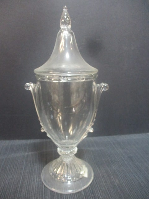 Heisey Glass Footed Covered Urn: 11"