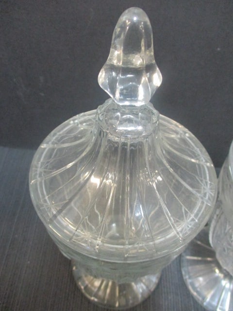 Heisey Glass Footed Covered Urns (Lot of 2) - 4