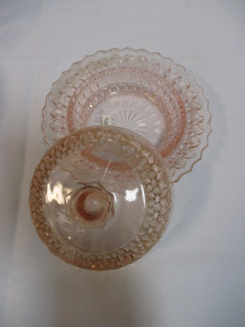 Pink Depression Glass Grouping-Kellog's Measuring Cup, - 12