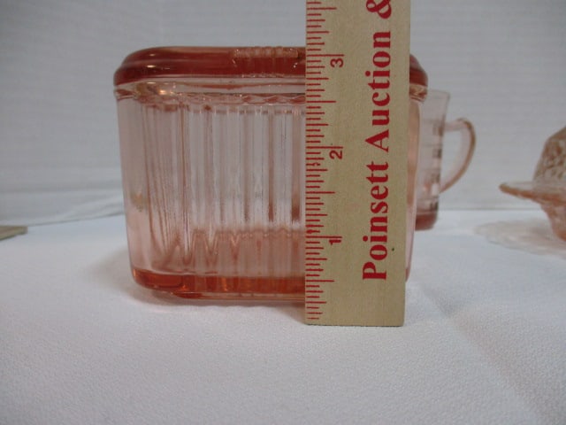 Pink Depression Glass Grouping-Kellog's Measuring Cup, - 17