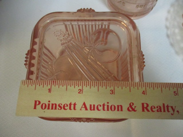 Pink Depression Glass Grouping-Kellog's Measuring Cup, - 18