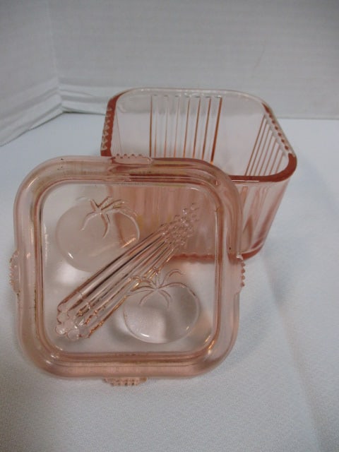 Pink Depression Glass Grouping-Kellog's Measuring Cup, - 3