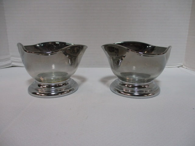 Ombre Design MCM Glass Pedestal Bowls: 3 1/4" Deep 