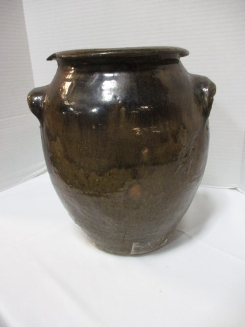 Stoneware Pottery Salt Glaze Crock - 4